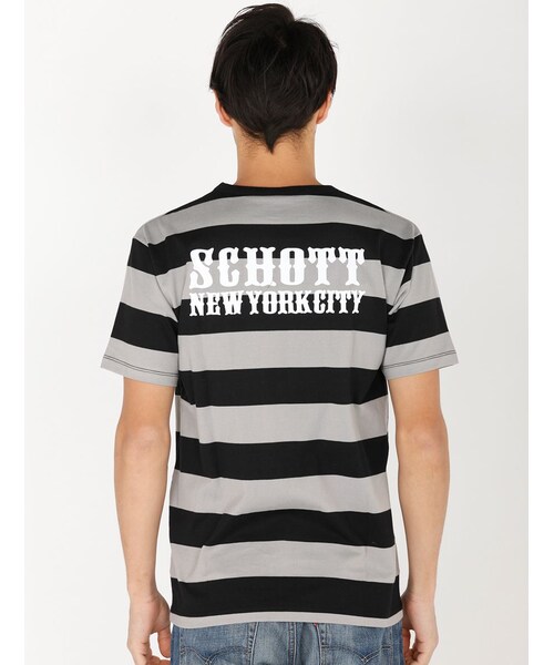 schott（ショット）の「SCH-W.O.BORDER T PLA（トップス・BLACK/GREY/D/GREY/INDIGO・S/M/L/XL）」の19枚目の写真