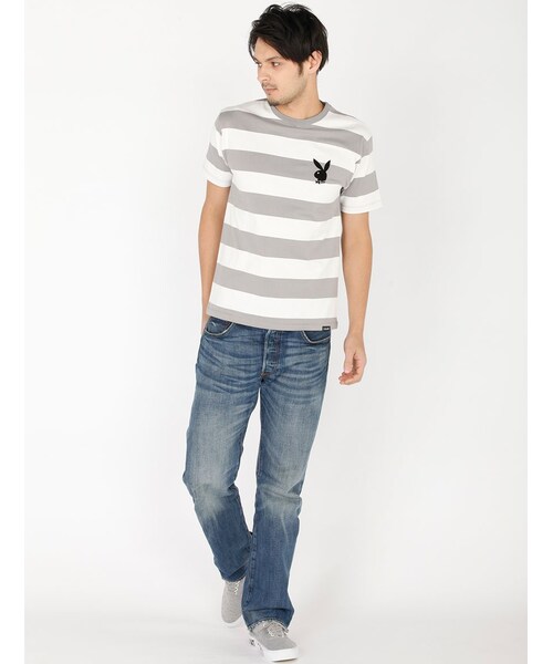 schott（ショット）の「SCH-W.O.BORDER T PLA（トップス・BLACK/GREY/D/GREY/INDIGO・S/M/L/XL）」の16枚目の写真
