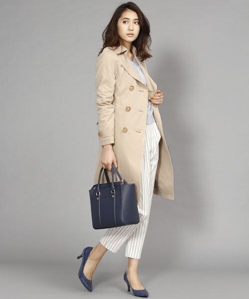 Andemiu（アンデミュウ）の「【WEB先行予約】ストライプテーパードパンツ（パンツ・レディース・ホワイト/ネイビー・S/M）」の3枚目の写真