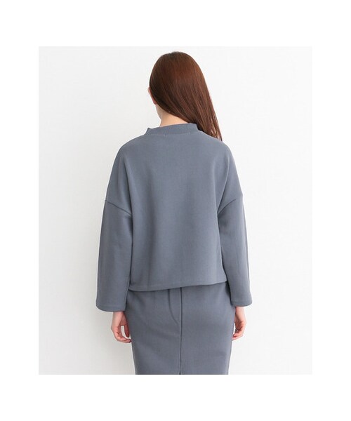 KBF（ケイビーエフ）の「KBF+　ショートネックスエットトップス（トップス・レディース・GRAY/BEIGE/BLUE・one）」の9枚目の写真