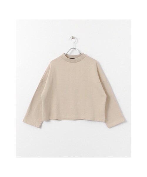 KBF（ケイビーエフ）の「KBF+　ショートネックスエットトップス（トップス・レディース・GRAY/BEIGE/BLUE・one）」の2枚目の写真