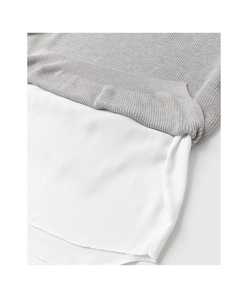 KBF（ケイビーエフ）の「レイヤードニットプルオーバー（トップス・レディース・TOPGRAY/IVORY/NAVY・one）」の12枚目の写真