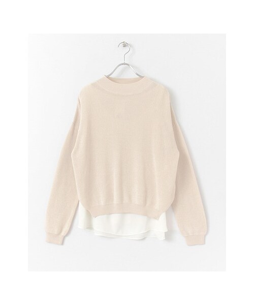 KBF（ケイビーエフ）の「レイヤードニットプルオーバー（トップス・レディース・TOPGRAY/IVORY/NAVY・one）」の3枚目の写真