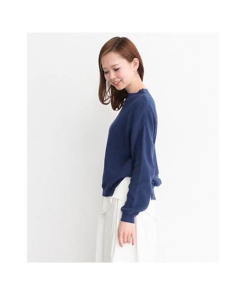 KBF（ケイビーエフ）の「レイヤードニットプルオーバー（トップス・レディース・TOPGRAY/IVORY/NAVY・one）」の8枚目の写真