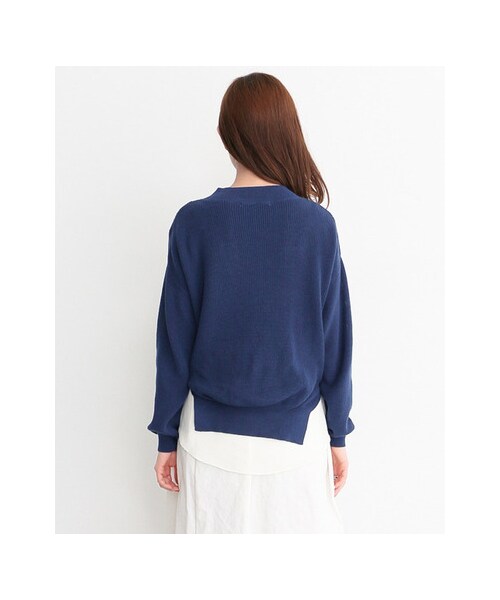 KBF（ケイビーエフ）の「レイヤードニットプルオーバー（トップス・レディース・TOPGRAY/IVORY/NAVY・one）」の9枚目の写真