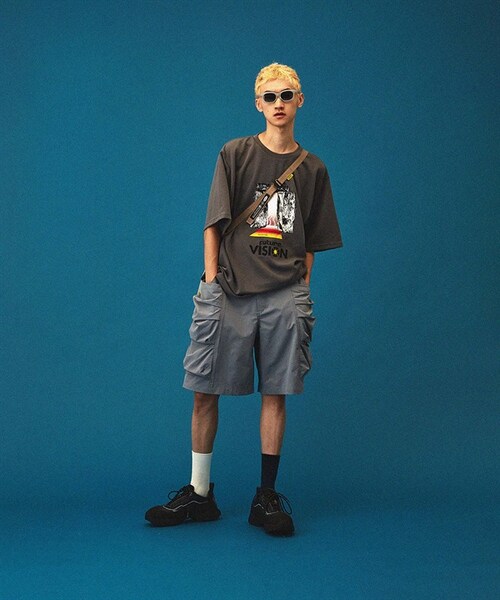 wisdom（ウィズダム）の「WSDM SHINCOOL® FUTURE VISION S/S Tee（その他・メンズ・黑色/灰色・黑色/灰色）」の5枚目の写真