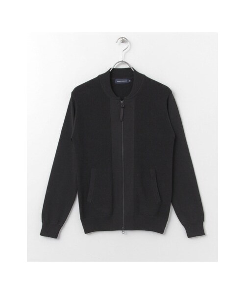 URBAN RESEARCH（アーバンリサーチ）の「10G ZIP ニットブルゾン（ジャケット/アウター・メンズ・WHITE/NAVY/BLACK・M/L）」の2枚目の写真