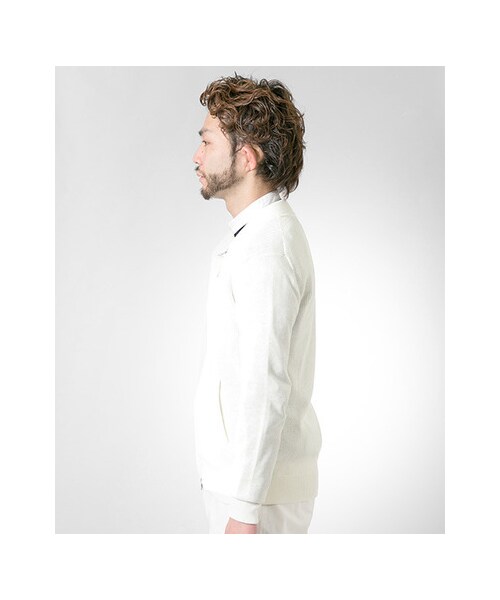 URBAN RESEARCH（アーバンリサーチ）の「10G ZIP ニットブルゾン（ジャケット/アウター・メンズ・WHITE/NAVY/BLACK・M/L）」の11枚目の写真