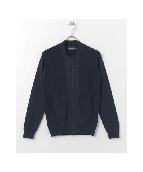 URBAN RESEARCH（アーバンリサーチ）の「10G ZIP ニットブルゾン（ジャケット/アウター・メンズ・WHITE/NAVY/BLACK・M/L）」の3枚目の写真