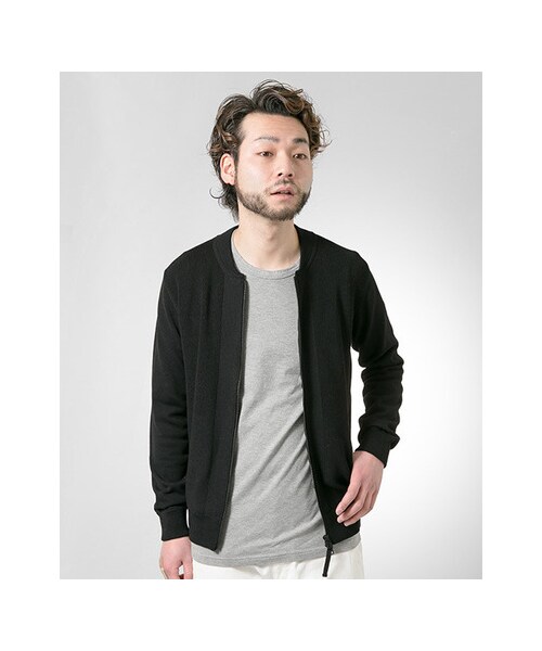 URBAN RESEARCH（アーバンリサーチ）の「10G ZIP ニットブルゾン（ジャケット/アウター・メンズ・WHITE/NAVY/BLACK・M/L）」の8枚目の写真