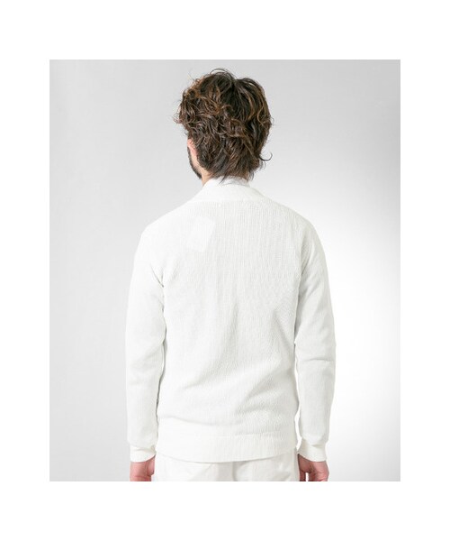 URBAN RESEARCH（アーバンリサーチ）の「10G ZIP ニットブルゾン（ジャケット/アウター・メンズ・WHITE/NAVY/BLACK・M/L）」の12枚目の写真