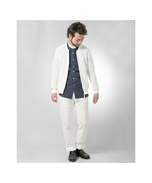 URBAN RESEARCH（アーバンリサーチ）の「10G ZIP ニットブルゾン（ジャケット/アウター・メンズ・WHITE/NAVY/BLACK・M/L）」の5枚目の写真