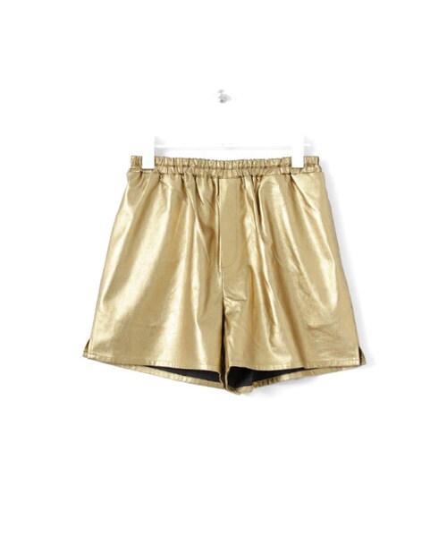 KBF(ケイビーエフ)の「メタリックショートパンツ(パンツ・レディース・SILVER/GOLD/BLUE/BLACK・one)」の4枚目の写真