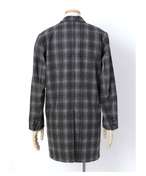 SEVENDAYS=SUNDAY（セブンデイズサンデイ）の「・ウール混チェック チェスターコート（コート　・メンズ・チャコールグレー/ネイビー・M）」の5枚目の写真
