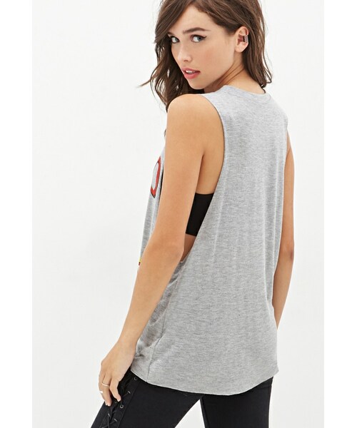 FOREVER 21（フォーエバー トゥエンティーワン）の「FOREVER 21 Tapatio Graphic Muscle Tee（Tシャツ/カットソー・レディース・Heather grey/multi・Small/Medium）」の2枚目の写真