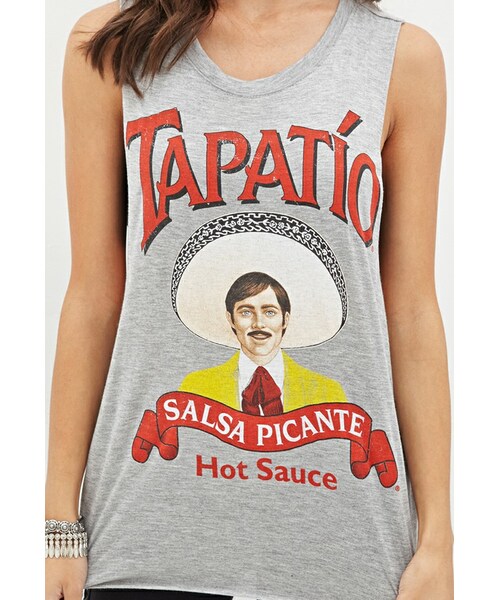 FOREVER 21（フォーエバー トゥエンティーワン）の「FOREVER 21 Tapatio Graphic Muscle Tee（Tシャツ/カットソー・レディース・Heather grey/multi・Small/Medium）」の4枚目の写真