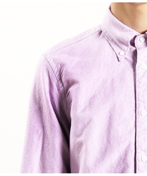 JUNRED（ジュンレッド）の「トルファンオックスボタンダウンシャツ（ブラウス/シャツ・メンズ・ホワイト/ネイビー/サックス/ラベンダー・0/1/2/3）」の10枚目の写真