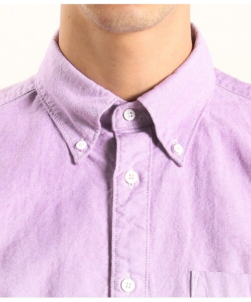 JUNRED（ジュンレッド）の「トルファンオックスボタンダウンシャツ（ブラウス/シャツ・メンズ・ホワイト/ネイビー/サックス/ラベンダー・0/1/2/3）」の9枚目の写真