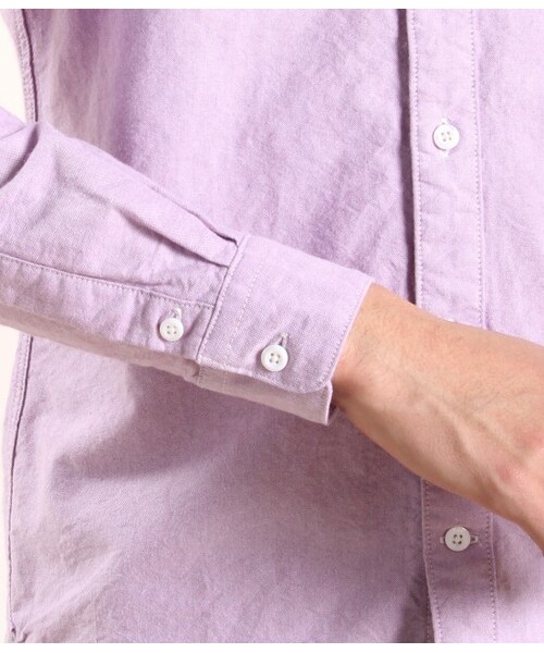 JUNRED（ジュンレッド）の「トルファンオックスボタンダウンシャツ（ブラウス/シャツ・メンズ・ホワイト/ネイビー/サックス/ラベンダー・0/1/2/3）」の11枚目の写真