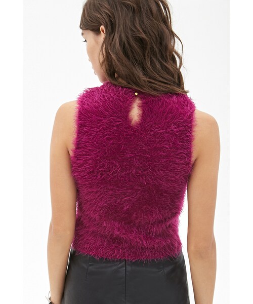 FOREVER 21(フォーエバー トゥエンティーワン)の「FOREVER 21 Fuzzy Knit Top(ニット/セーター・レディース・Magenta・Large/Small/Medium)」の5枚目の写真