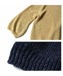 45R☆フォーティファイブ・アール リネン/麻 ニット セーター イエロー【中古】 m*y様 フォーティーファイブアール 45R リネン100% ざっくりニット ピ