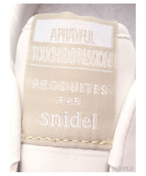 SNIDEL(スナイデル)の「ヴィンテージテニスシューズ(スニーカー・レディース・WHTxBEG/WHTxBLK・S/M/L)」の7枚目の写真