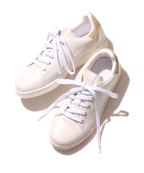 SNIDEL(スナイデル)の「ヴィンテージテニスシューズ(スニーカー・レディース・WHTxBEG/WHTxBLK・S/M/L)」の1枚目の写真