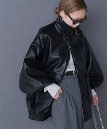 CIAOPANIC TYPY | 【ユニセックス】フェイクレザー2WAYスタンドブルゾン(ジャケット/アウター)