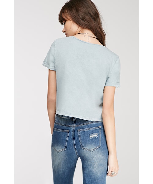 FOREVER 21(フォーエバー トゥエンティーワン)の「FOREVER 21 Mineral Wash Boxy Tee(Tシャツ/カットソー・レディース・Charcoal/Grey・Medium/Small/Large)」の8枚目の写真