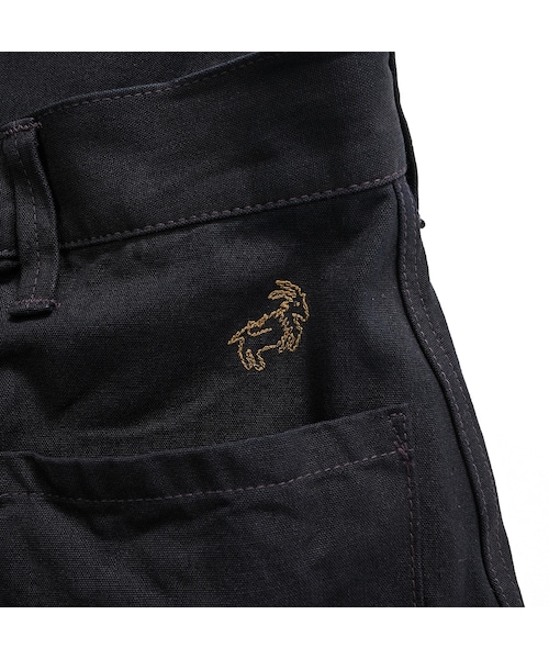 美品 45R 高密度ダックの908モカシンパンツ インディゴ サイズ２ 45R（フォーティファイブアール）の「高密度ダックの908モカシン