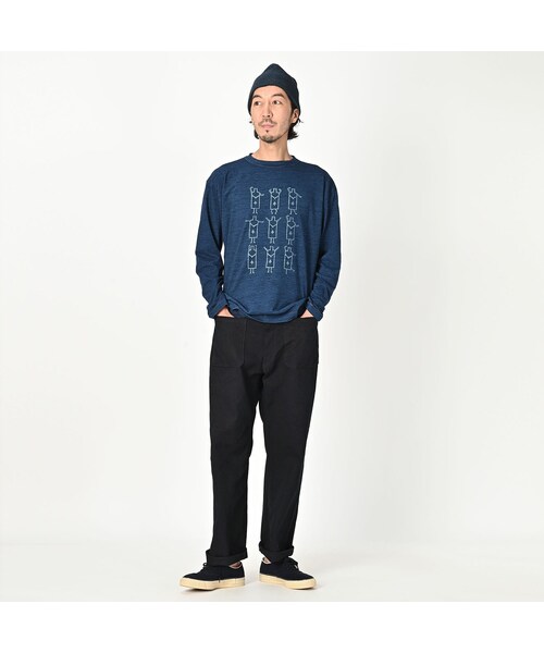 美品 45R 高密度ダックの908モカシンパンツ インディゴ サイズ２ 45R（フォーティファイブアール）の「高密度ダックの908モカシン