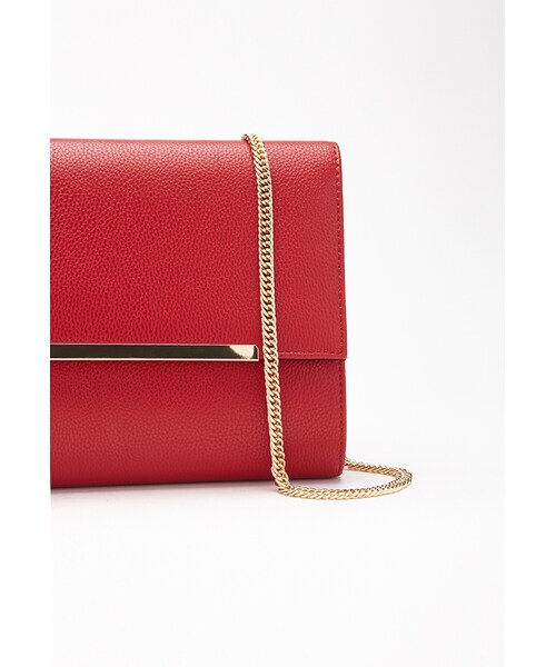 FOREVER 21（フォーエバー トゥエンティーワン）の「FOREVER 21 Pebbled Faux Leather Crossbody（ショルダーバッグ・レディース・Black/black/Cream/taupe/Red/red・One size）」の8枚目の写真