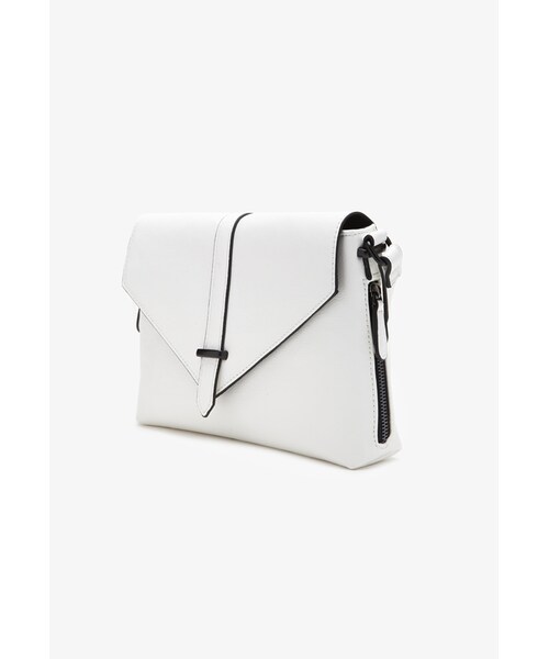 FOREVER 21（フォーエバー トゥエンティーワン）の「FOREVER 21 Envelope Faux Leather Crossbody（ショルダーバッグ・レディース・Black/White・One size）」の7枚目の写真