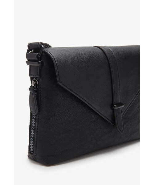 FOREVER 21（フォーエバー トゥエンティーワン）の「FOREVER 21 Envelope Faux Leather Crossbody（ショルダーバッグ・レディース・Black/White・One size）」の4枚目の写真
