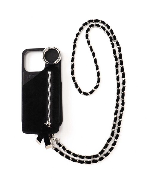 ROYAL FLASH(ロイヤルフラッシュ)の「ajew/エジュー/SATIN DRESS CASE SHOULDER iPhone14Pro(その他・ブラック・F)」の1枚目の写真