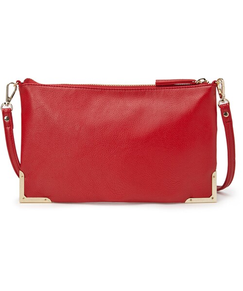 FOREVER 21（フォーエバー トゥエンティーワン）の「FOREVER 21+ Quilted Faux Leather Crossbody（クラッチバッグ・レディース・Red・One size）」の2枚目の写真