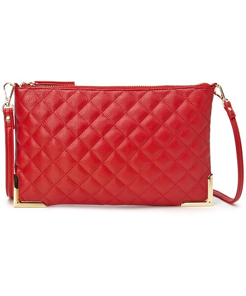 FOREVER 21（フォーエバー トゥエンティーワン）の「FOREVER 21+ Quilted Faux Leather Crossbody（クラッチバッグ・レディース・Red・One size）」の5枚目の写真
