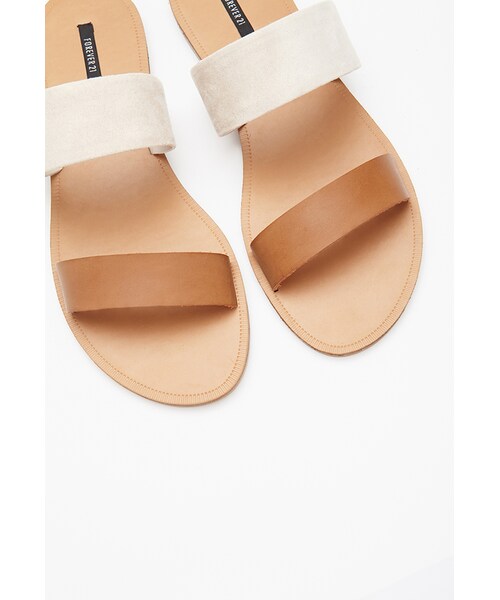 FOREVER 21（フォーエバー トゥエンティーワン）の「FOREVER 21 Faux Leather Slides（サンダル・レディース・Taupe/black/Brown/taupe/Blush/light grey・9/7/8/10/6）」の16枚目の写真