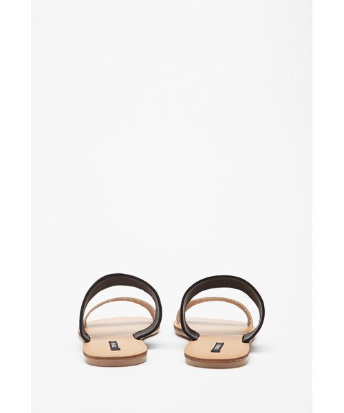 FOREVER 21（フォーエバー トゥエンティーワン）の「FOREVER 21 Faux Leather Slides（サンダル・レディース・Taupe/black/Brown/taupe/Blush/light grey・9/7/8/10/6）」の5枚目の写真