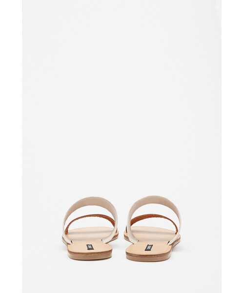 FOREVER 21（フォーエバー トゥエンティーワン）の「FOREVER 21 Faux Leather Slides（サンダル・レディース・Taupe/black/Brown/taupe/Blush/light grey・9/7/8/10/6）」の2枚目の写真