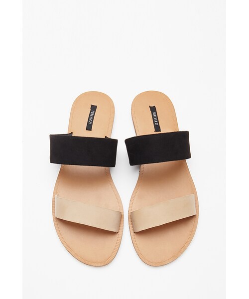 FOREVER 21（フォーエバー トゥエンティーワン）の「FOREVER 21 Faux Leather Slides（サンダル・レディース・Taupe/black/Brown/taupe/Blush/light grey・9/7/8/10/6）」の7枚目の写真