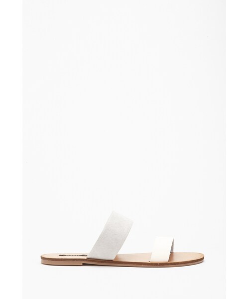 FOREVER 21（フォーエバー トゥエンティーワン）の「FOREVER 21 Faux Leather Slides（サンダル・レディース・Taupe/black/Brown/taupe/Blush/light grey・9/7/8/10/6）」の12枚目の写真