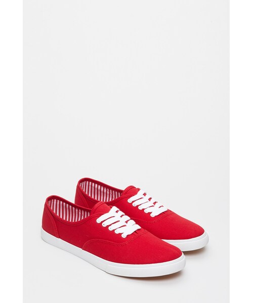 FOREVER 21（フォーエバー トゥエンティーワン）の「FOREVER 21 Classic Canvas Plimsolls（スニーカー・レディース・Red/Black/Periwinkle/Pink/White/Teal・8/10/9/6/7）」の2枚目の写真