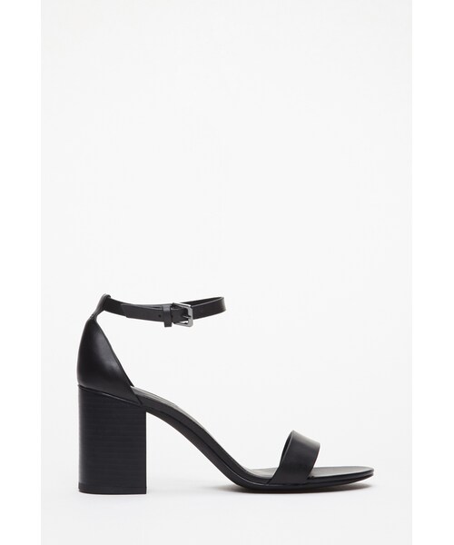 FOREVER 21(フォーエバー トゥエンティーワン)の「FOREVER 21 Ankle Strap Faux Leather Sandals(サンダル・レディース・White/Black/Pink/Periwinkle・7.5/10/6/6.5/9/8.5/5.5/7/8)」の12枚目の写真