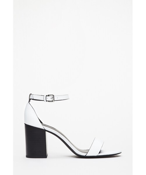 FOREVER 21(フォーエバー トゥエンティーワン)の「FOREVER 21 Ankle Strap Faux Leather Sandals(サンダル・レディース・White/Black/Pink/Periwinkle・7.5/10/6/6.5/9/8.5/5.5/7/8)」の3枚目の写真