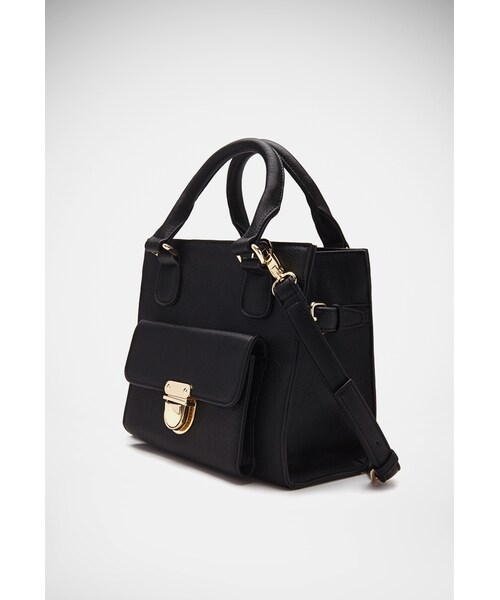 FOREVER 21(フォーエバー トゥエンティーワン)の「FOREVER 21 Structured Faux Leather Satchel(ショルダーバッグ・レディース・Taupe/Black/Tan・One size)」の10枚目の写真