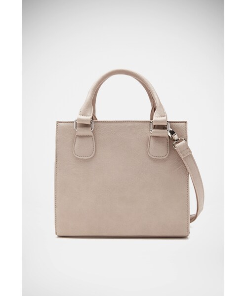 FOREVER 21(フォーエバー トゥエンティーワン)の「FOREVER 21 Structured Faux Leather Satchel(ショルダーバッグ・レディース・Taupe/Black/Tan・One size)」の8枚目の写真