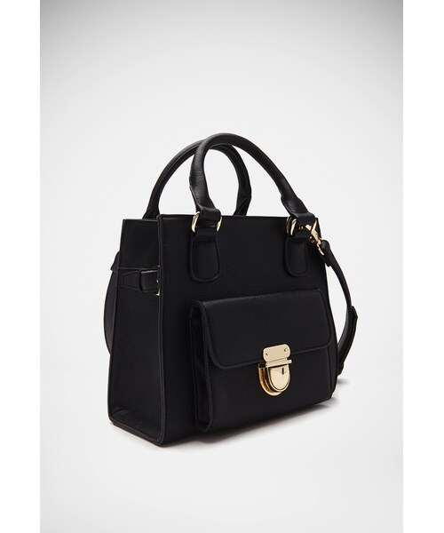 FOREVER 21(フォーエバー トゥエンティーワン)の「FOREVER 21 Structured Faux Leather Satchel(ショルダーバッグ・レディース・Taupe/Black/Tan・One size)」の9枚目の写真