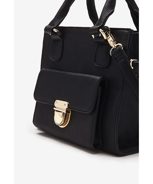 FOREVER 21(フォーエバー トゥエンティーワン)の「FOREVER 21 Structured Faux Leather Satchel(ショルダーバッグ・レディース・Taupe/Black/Tan・One size)」の18枚目の写真