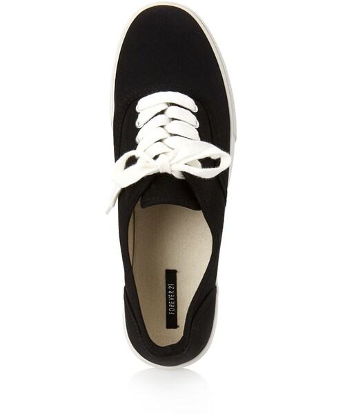 FOREVER 21（フォーエバー トゥエンティーワン）の「FOREVER 21 Classic Plimsolls（スニーカー・レディース・White/Black・8/9/10/6/7）」の8枚目の写真